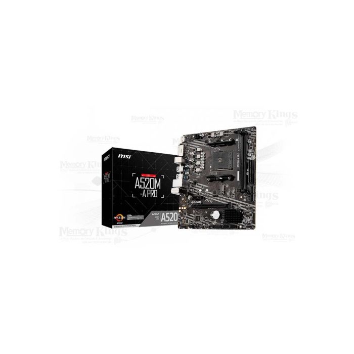 Placa base MSI A520M-A Pro - Chipset AMD A520, Socket AM4, formato MATX, ideal para tu PC.