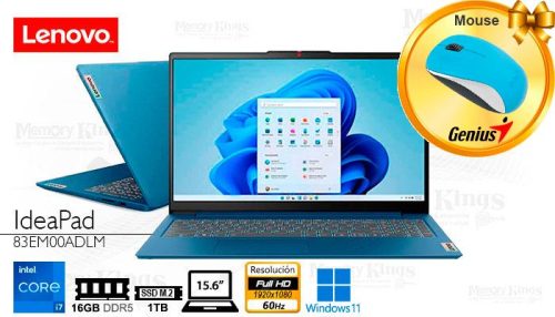 LAPTOP Core i7-13620H LENOVO IdeaPad Slim 3 15IRH8 16|1TB|15.6" grafica Intel UHD W11HOME