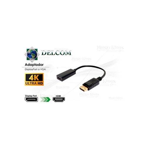 ADAPTADOR DisplayPort a HDMI DELCOM FHD 4K|2K