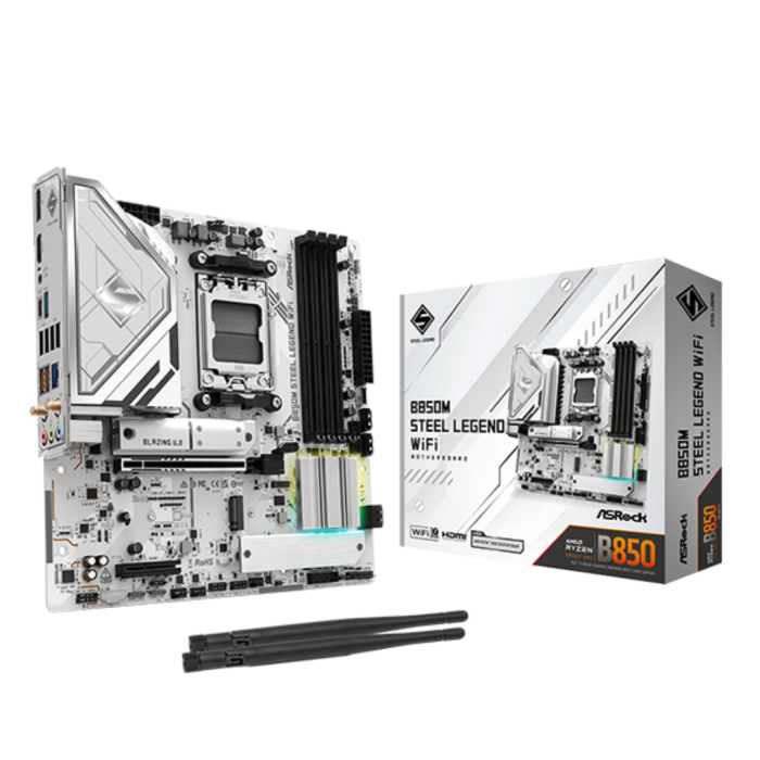 Motherboard ASROCK B850M Steel Legend WiFi, Chipset AMD B850, Socket AMD AM5, mATX