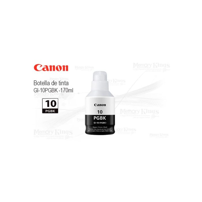 Botella de TINTA CANON GI-10 Black 170ml.