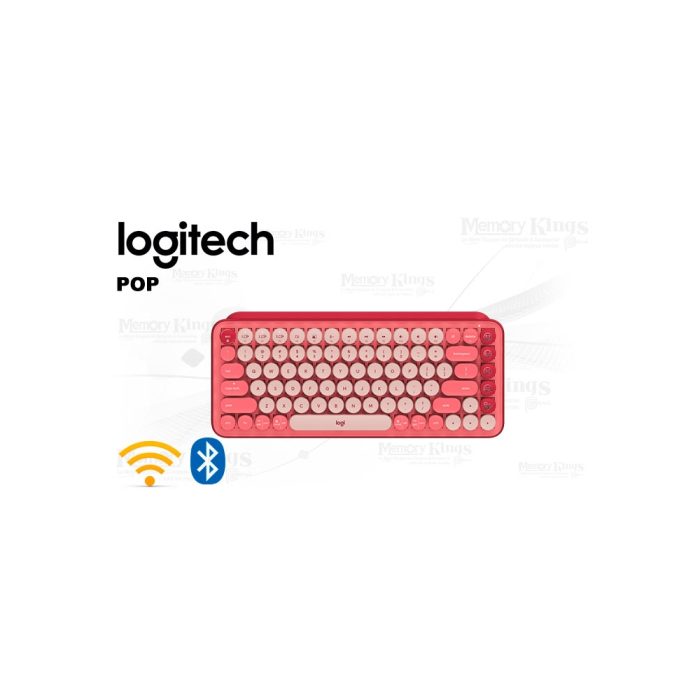 TECLADO LOGITECH POP KEYS CORAL Bluetooth&Wireless