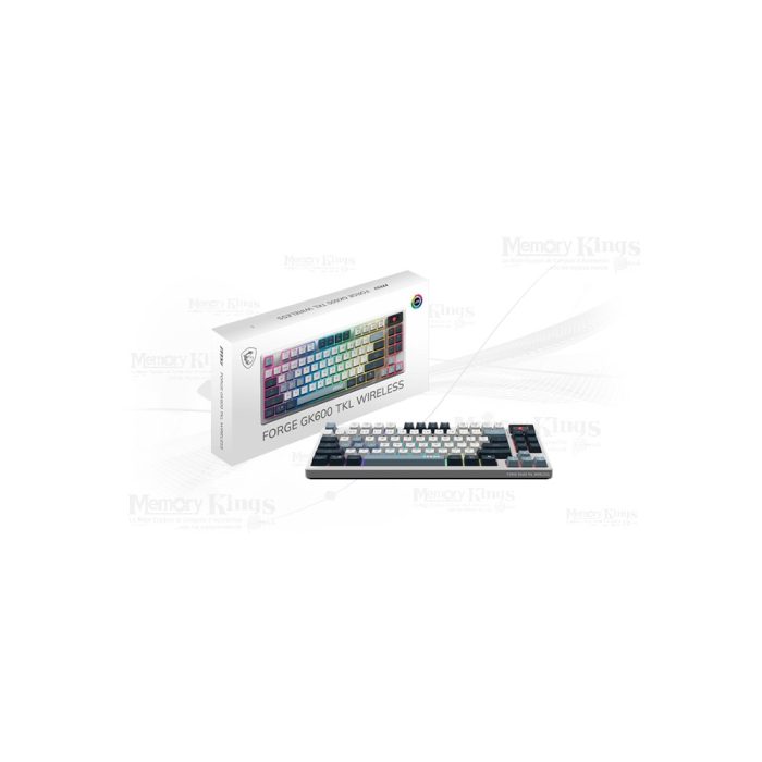 TECLADO Gaming MSI FORGE GK600 TKL WIRELESS SKY