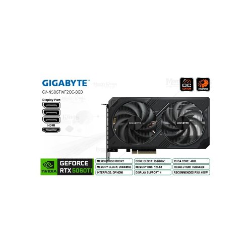 GEFORCE RTX 5060 Ti 8GB 128 bit GIGABYTE WINDFORCE OC