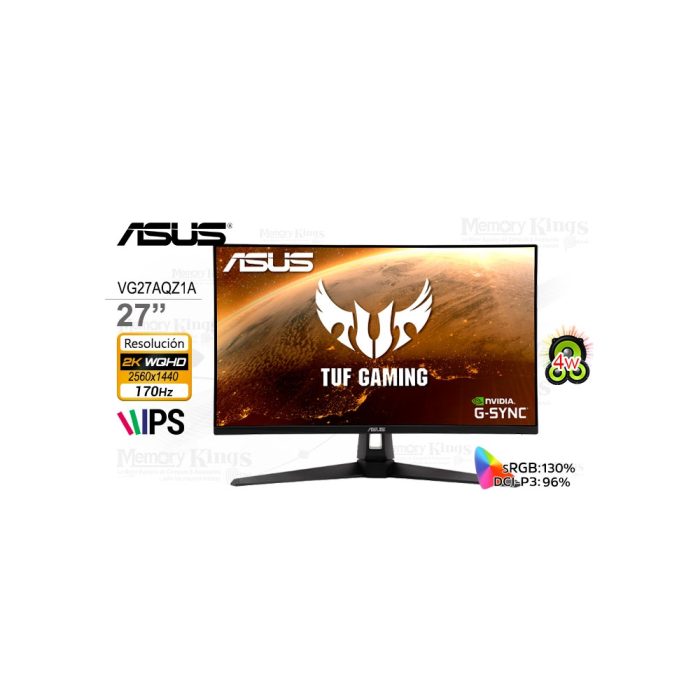 MONITOR 27 ASUS TUF VG27AQZ1A IPS 2K WQHD 170HZ 1MS con parlante integrado