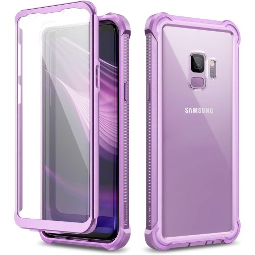 Funda híbrida transparente Spigen para Galaxy S9 con protector de pantalla de vidrio templado 12 mm