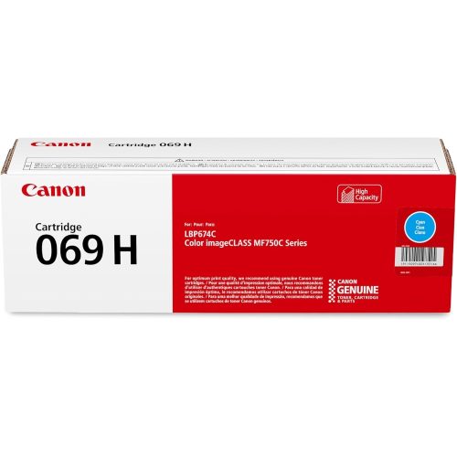 Tóner Cian Original 069H de Alta Capacidad para Impresoras MF753Cdw, MF751Cdw y LBP674Cdw