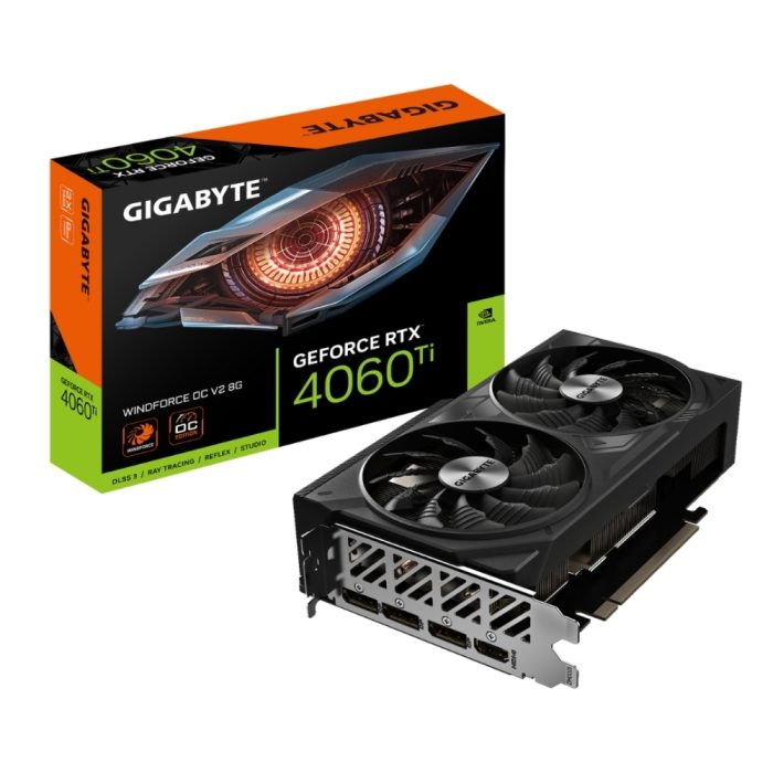Tarjeta gráfica GIGABYTE GeForce RTX 4060 Ti 8GB OC - Rendimiento mejorado, 128 bit, diseño WinForce