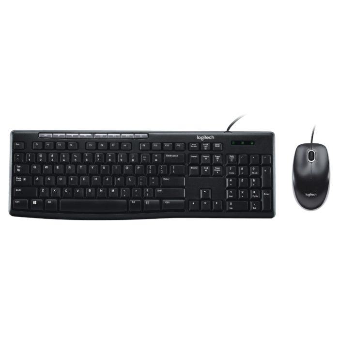 Kit teclado y mouse Logitech MK200, USB, color negro, para comodidad y precisión en tu escritorio