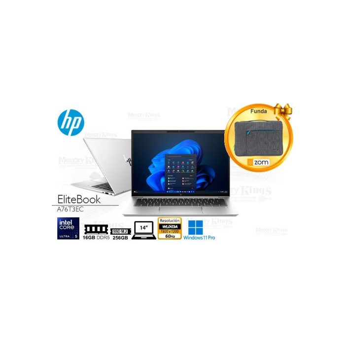 Laptop HP EliteBook 840 G11, Core Ultra 5, 16GB RAM, 256GB SSD, 14" pantalla, Intel UHD, Windows 11 Pro