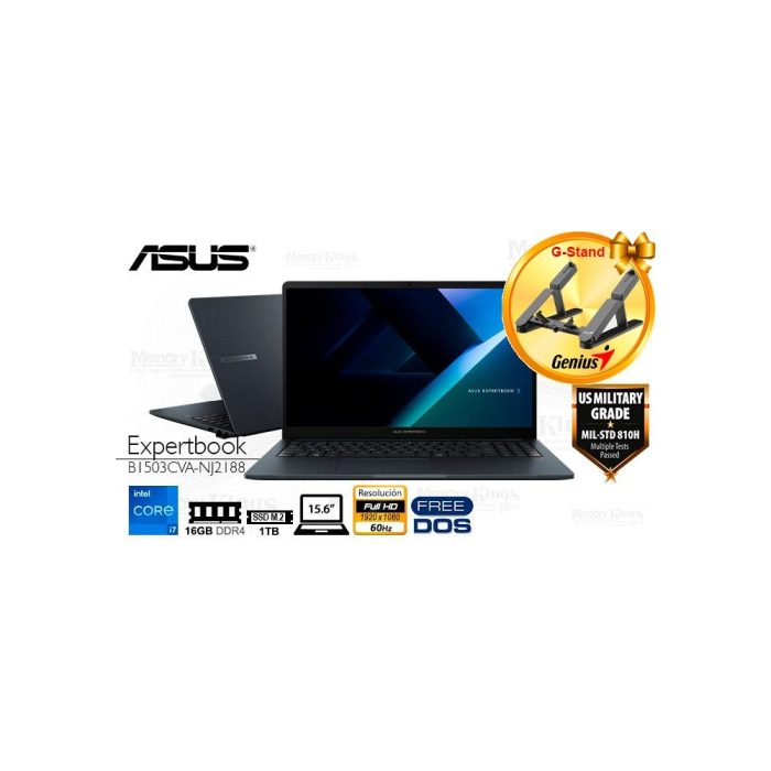 LAPTOP Core i7-1355U ASUS ExpertBook B1 B1503CVA-NJ2188 16|s1|15.6" graficos Intel Iris Xe