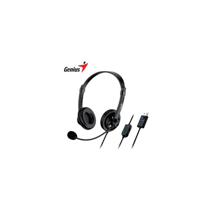 AUDIFONO C/MICROF. GENIUS HS-230U USB-A 2.4M BLACK (31710021401)