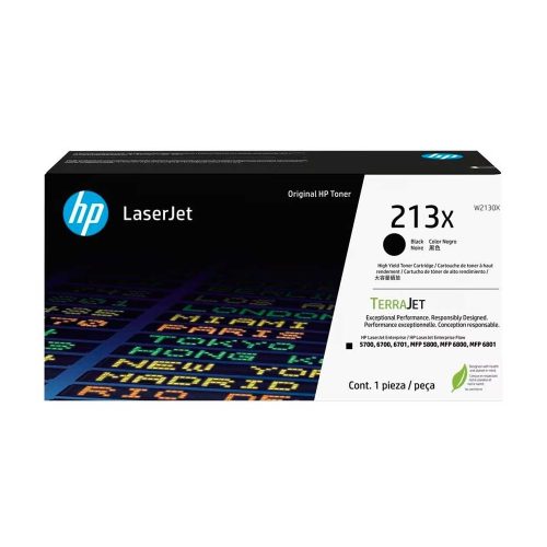 Cartucho de tóner HP 213X Negro de alto rendimiento para LaserJet - Copias nítidas y duraderas