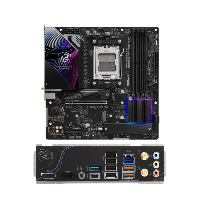 Placa base ASROCK B850M Riptide WiFi mATX AM5, Chipset AMD B850, Conectividad WiFi y rendimiento óptimo