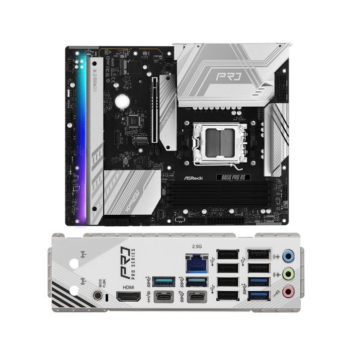 Motherboard ASROCK B850 Pro RS ATX para AMD AM5, Chipset B850, Alta velocidad y rendimiento.