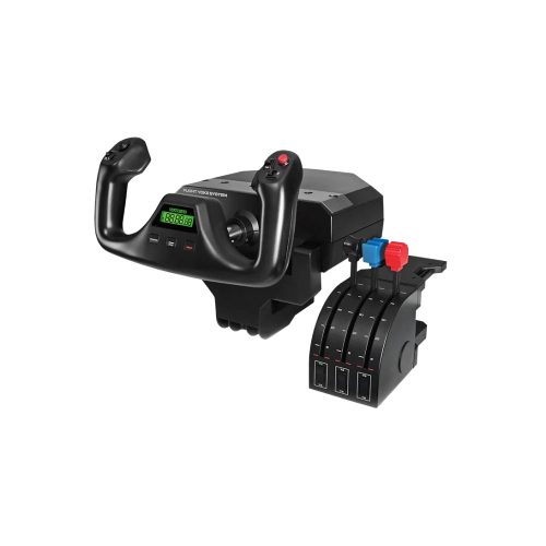 Logitech G Pro Flight Yoke System para PC - Yugo y cuadrante de aceleración, 75 controles, USB, negro