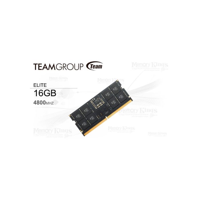 Memoria RAM SODIMM DDR5 16GB 4800MHz CL40 Teamgroup Elite - Ideal para portátiles y alto rendimiento
