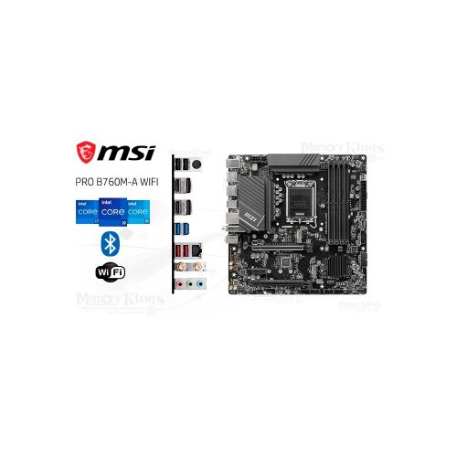MSI PRO B760M-A placa base mATX con WiFi, socket 1700 y DDR5 para rendimiento superior
