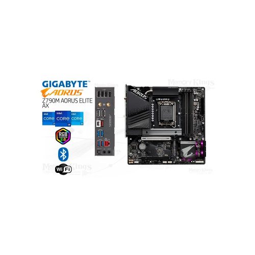Placa base Gigabyte Z790M AORUS ELITE AX micro-ATX, Chipset Intel Z790, compatible LGA1700