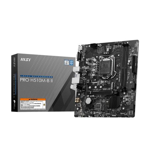 Placa base MSI PRO H510M-B-II, DDR4 hasta 64GB, 2133MHz, HDMI, PCIe M.2 - Ideal para tu PC