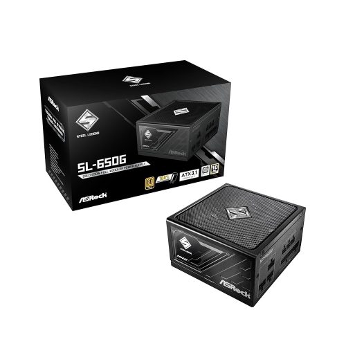 Fuente de poder ASRock SL-650G 650W 80+ Gold modular compacta para PC de gama media