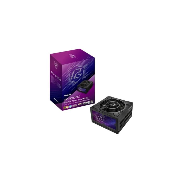 Fuente de poder ASRock PG-1000G 1000W 80+ Gold modular, alto rendimiento y eficiencia energética
