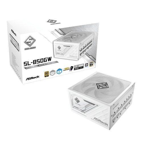 Fuente de poder ASRock SL-850GW 850W 80+ Gold, modular y mejorada para máxima estabilidad