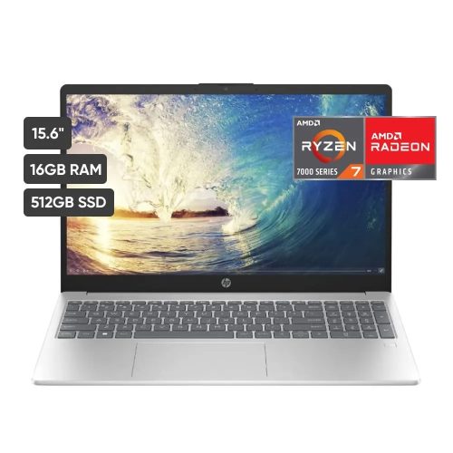 HP Notebook 15.6” Full HD - AMD Ryzen 7, 16 GB RAM, 512 GB SSD - Potente y Elegante