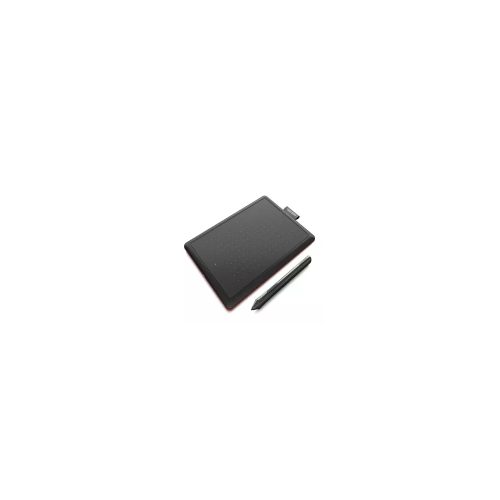 Wacom One CTL-472 tableta gráfica 2540 lpi, 2048 niveles de presión, 152x95mm, color negro y rojo, compatible con PC, Mac y Chrome