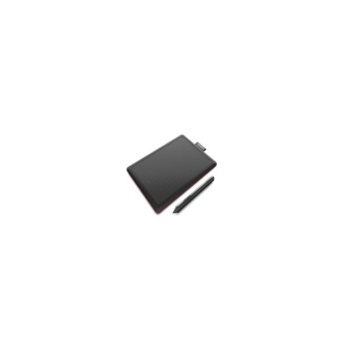 Wacom One CTL-672 tableta gráfica 2540 lpi, lápiz incluido, compatible con Mac y PC - negro, rojo