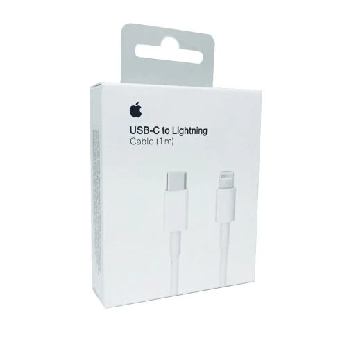 Cable Lightning a USB-C de 1m Apple - Conectividad rápida para iPhone, iPad y MacBook - Blanco