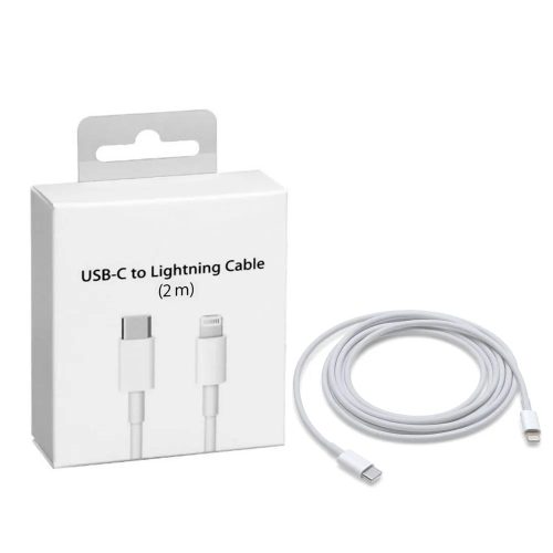 Cable de datos Lightning a USB-C de 2m para dispositivos Apple, compatible con iPad, iPod, Mac y AirPods