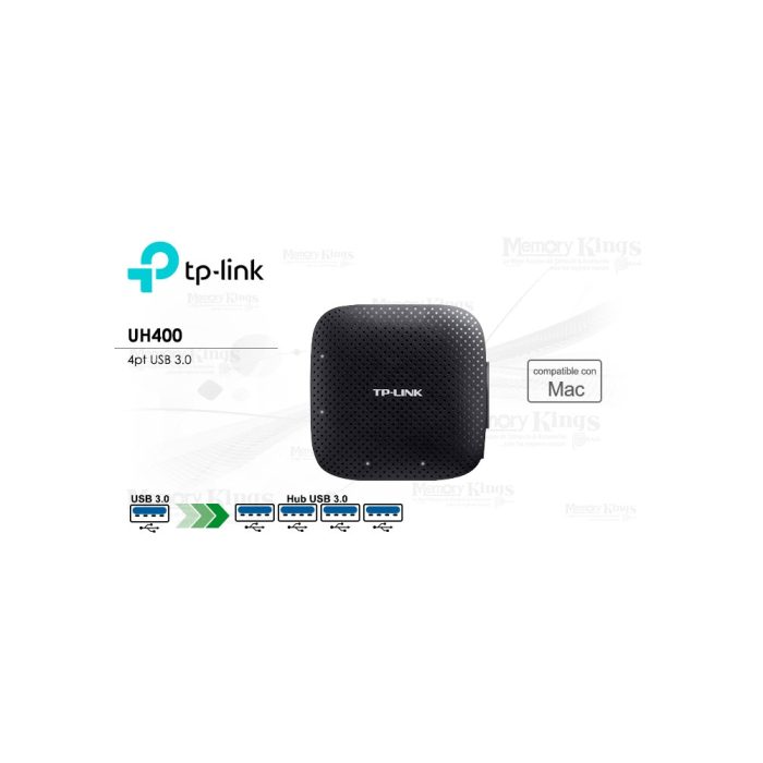 HUB USB TP-LINK UH400 de 4 Puertos, Conexión Rápida a 5 Gbps - Optimiza tu Espacio de Trabajo