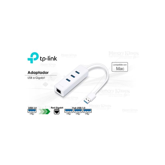 Adaptador USB 3.0 a Red GbE + Hub TP-Link UE330 - Conexión Rápida y Versátil para Tu Dispositivo