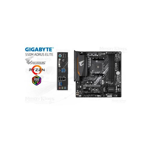 Placa base Gigabyte B550M Aorus Elite AM4 mATX para procesadores AMD - Rendimiento óptimo y conectividad avanzada