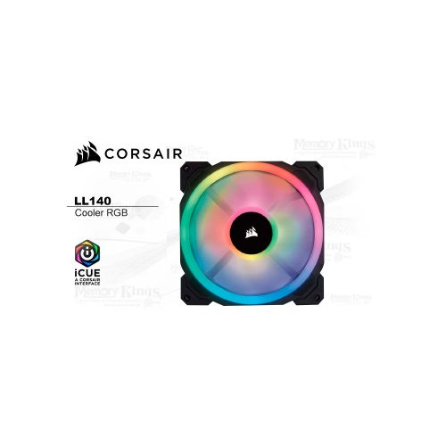 Ventilador Corsair LL140 RGB de 140mm en color negro - Ilumina tu PC con estilo y eficiencia