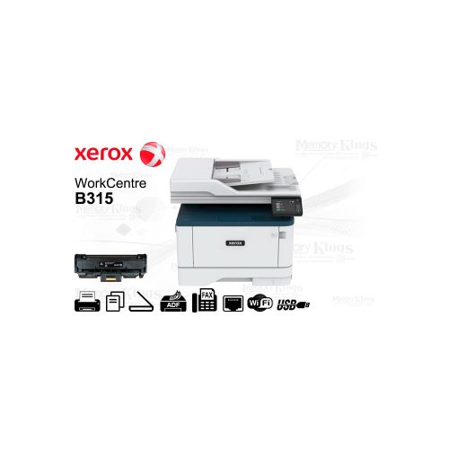 Impresora láser multifuncional Xerox B315 con ADF, ideal para oficina, compacta y eficiente