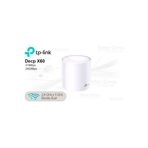 Router TP-Link Deco X60 Mesh AX5400 - WiFi de alta velocidad, doble banda, gran cobertura