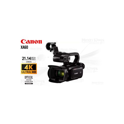 Cámara de video Canon XA60 4K con zoom 20x y pantalla LCD de 3.5" - Captura profesional