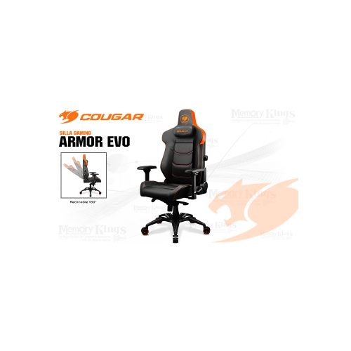 Silla Gaming Cougar Armor Evo con soporte ergonómico y diseño estilizado para largas sesiones de juego