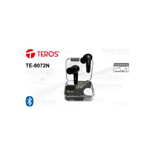 Auriculares Bluetooth Teros TE-8072N en color negro, sonido envolvente y comodidad excepcional.