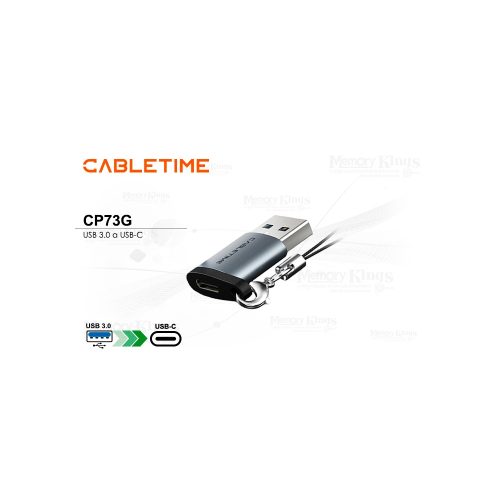 Adaptador USB-A a USB-C CABLETIME CP73G - Conexión rápida 5Gbps, ideal para tus dispositivos modernos