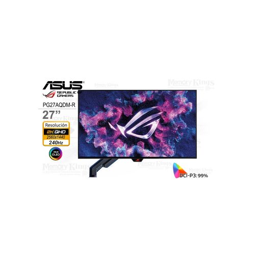 Monitor ASUS ROG Swift 27" OLED 2K QHD 240Hz 0.03ms - Ideal para Gaming y Pivote Ajustable