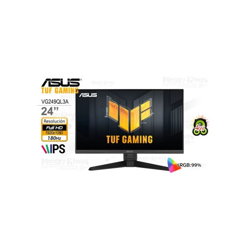 Monitor ASUS TUF de 24" FHD, 180Hz, 1ms, IPS con parlante integrado - Ideal para gaming