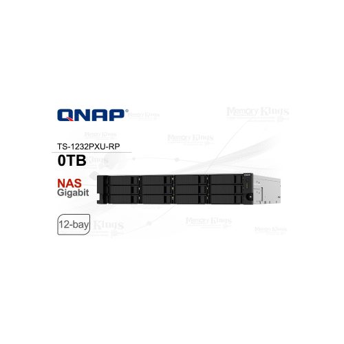 QNAP TS-1232PXU-RP NAS de 12 bahías, almacenamiento veloz y ampliable para tu red doméstica o de oficina
