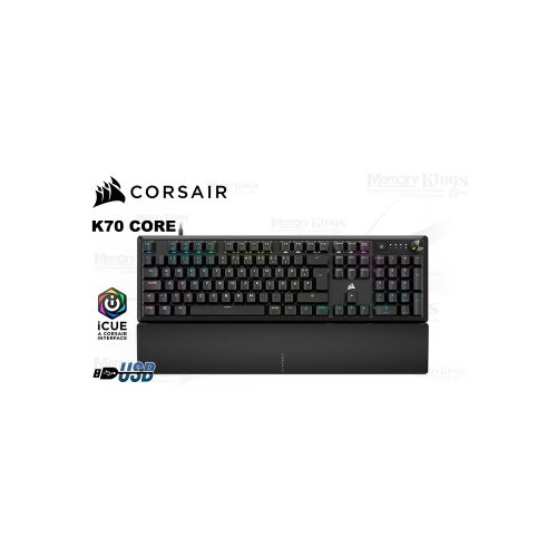 Teclado Gaming Corsair K70 RGB Mecánico - Alta Respuesta, Iluminación Personalizable, Diseño Ergonómico