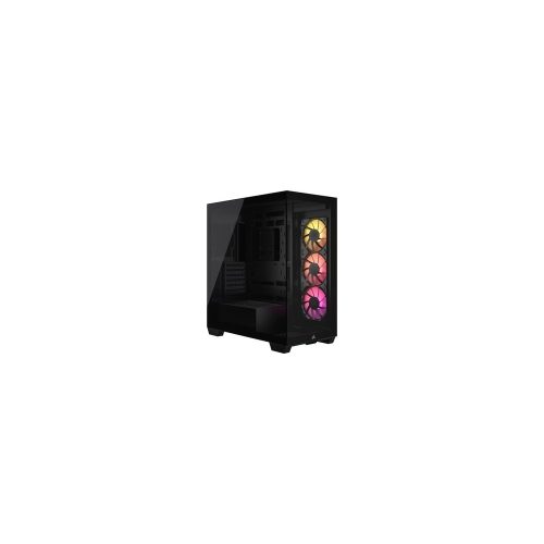 Corsair Media Torre ATX de Vidrio Templado - Soporta EATX, Mini ITX y 10 Ventiladores, Negro