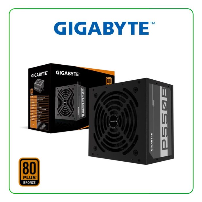 Fuente Gigabyte GP-P550B 550W 80 Plus Bronze, eficiente y negra para tu PC gaming