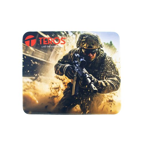 Mousepad TEROS TE-3018S con diseño impreso, superficie suave y antideslizante para gaming y trabajo