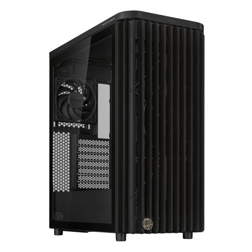 Funda ASUS PA401 en negro con acabado de madera y laterales de vidrio templado - Diseño elegante